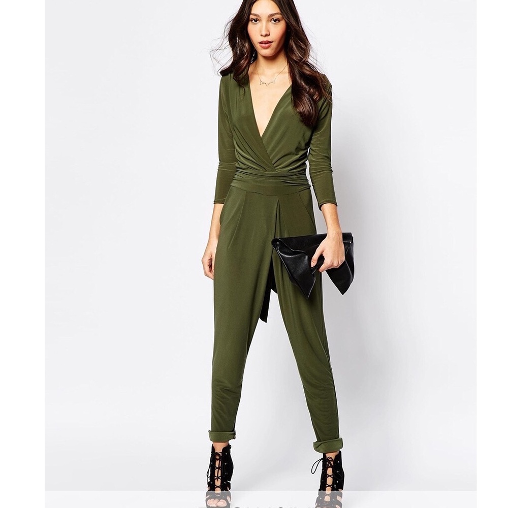 Never Fully Dressed Deep Plunge Neck Jumpsuit